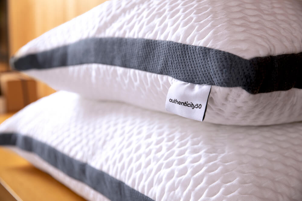 Stack of two Custom Comfort Pillows.