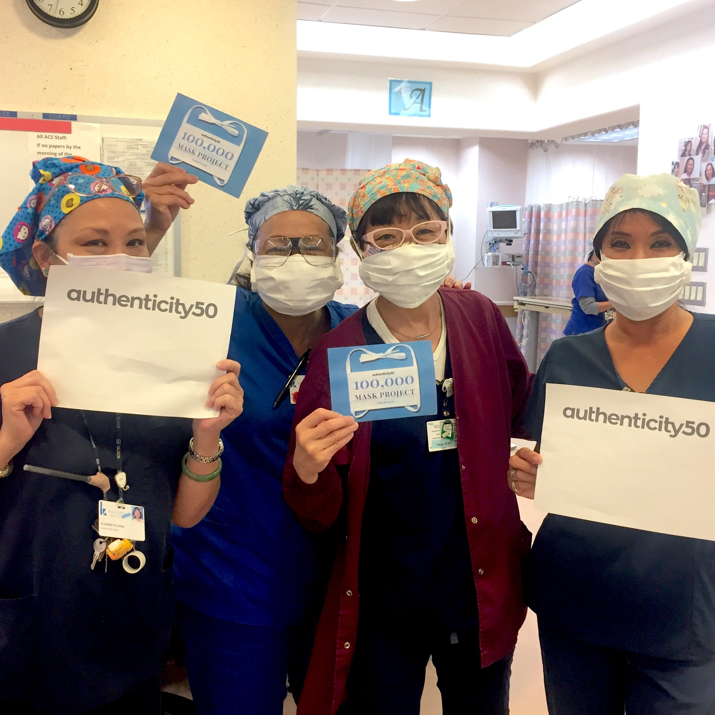 Authenticity50 donates masks to medical community