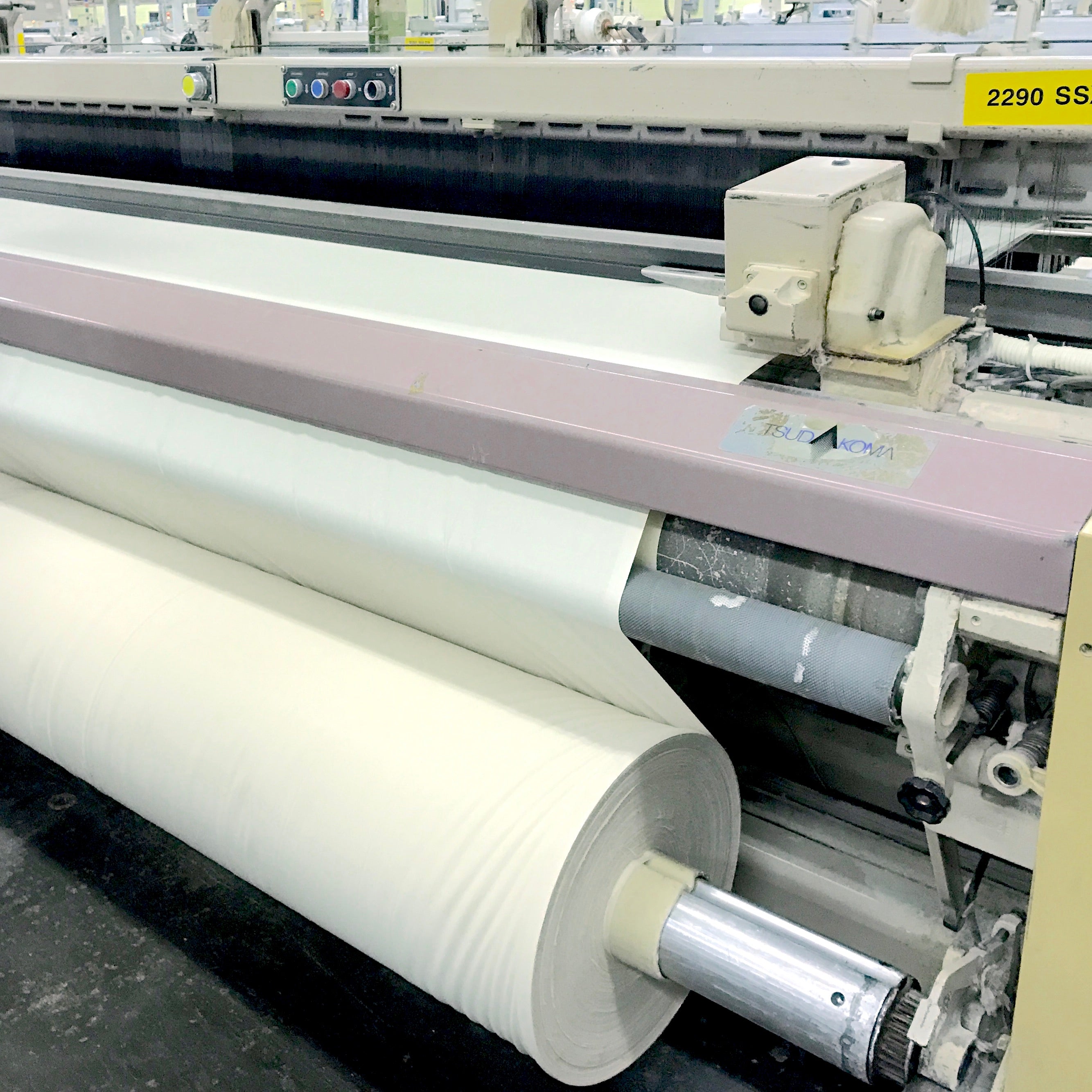fabric being woven in USA mills