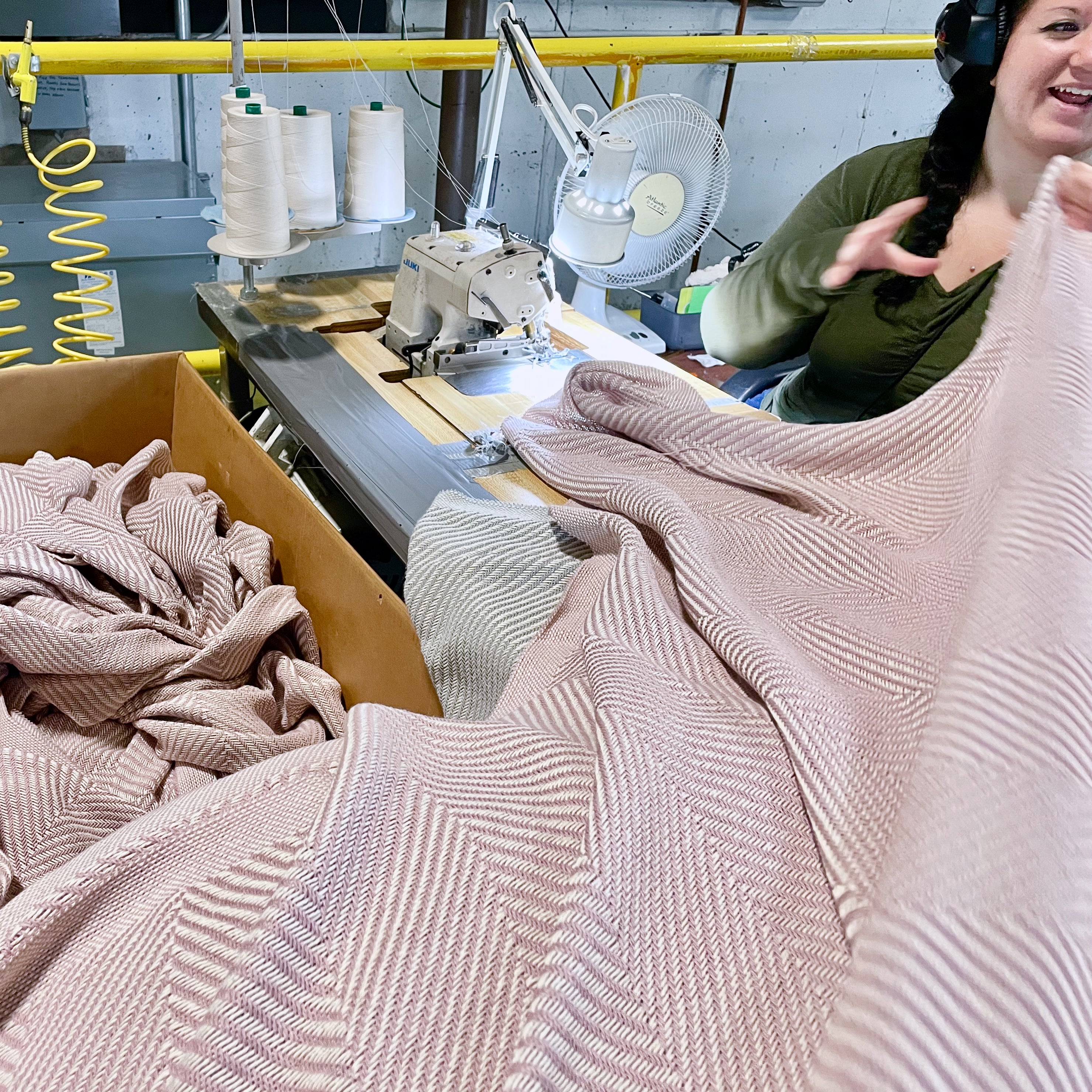 hand sewn blankets by a lady in usa