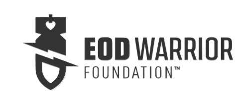 Logos of authenticity50 and EOD Warrior Foundation on a white background