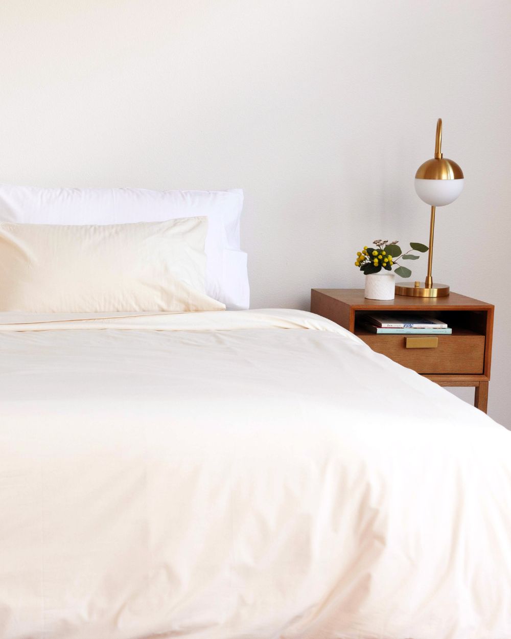 King-sized bed topped with a Rustic cotton A50 Duvet Cover.