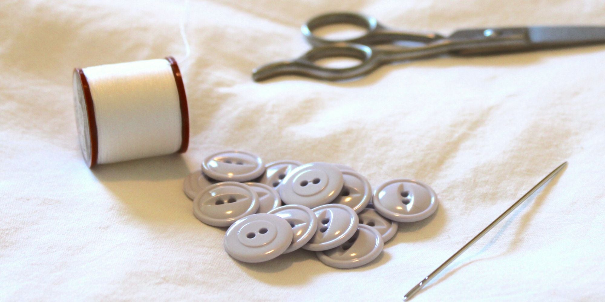 buttons and thread for an american made duvet cover