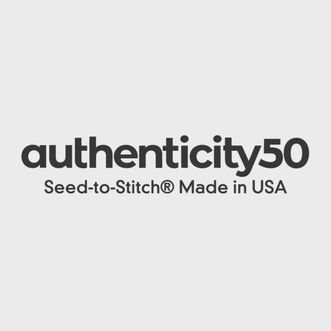 Showcasing the Authenticity50's Heritage American Sheets. Honest 180 thread count. Cool & crisp percale weave. Authentic natural cotton color. Unbleached fabric with real cotton flecks. Smooth & soft hand feel. Softens with every wash. Premium American-grown cotton. 100% Seed-to-Stitch® Made in the USA.