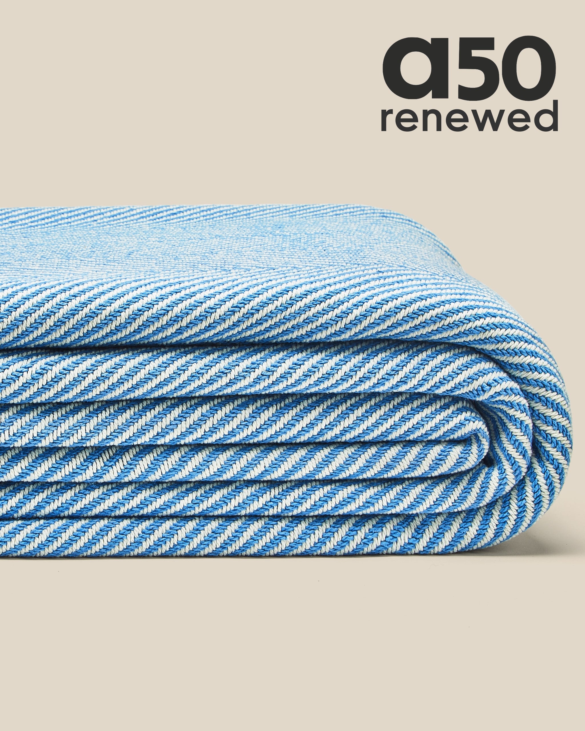 A50 heritage blankets in blue.