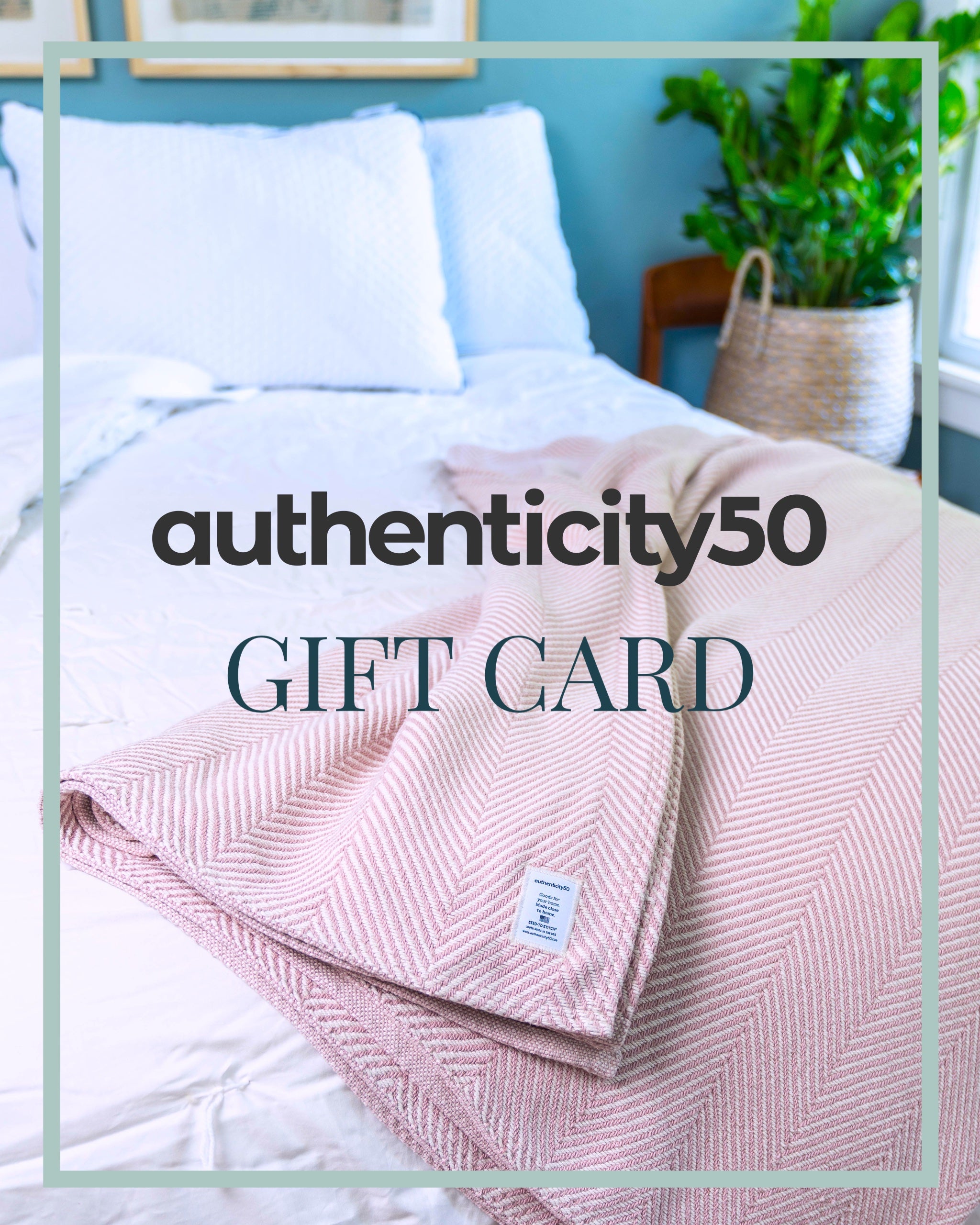 Authenticity50 gift card image.
